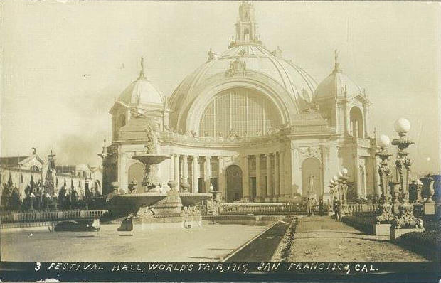 The Festival Hall at the Pan Pacific World's Fair from an unmailed postcard